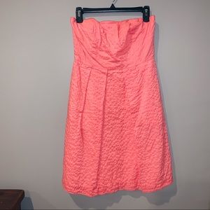 J. Crew | Coral Sleeveless Strapless Skater Dress